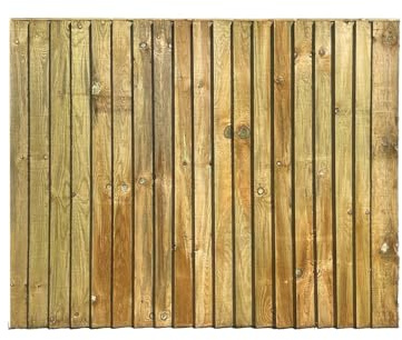 BEDS PLANET 6FT x 3FT Feather Edge Timber Fence Panels - Tanalised Pressure Treated Security Closeboards - Vertical Garden Boundary Boards (Pack of 6)