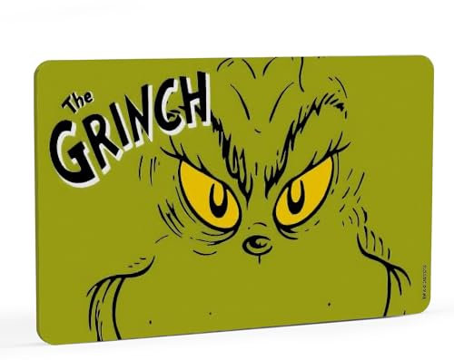 United Labels Grinch - Tabla de desayuno (23,5 x 14,5 cm, apta para lavavajillas), diseño de resina