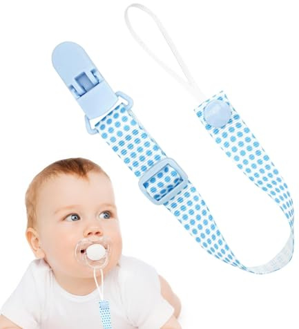 Teksome Ciuccio con clip, clip porta ciuccio per bambini - Guinzaglio universale antigoccia per ciuccio e massaggiagengive,Cinghie per ciuccio, Corda per ciuccio per la dentizione, Porta ciuccio per