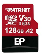 Patriot EP Series 128GB Micro SDXC V30 A2 UHS-I U3 4K UHD Memory Card - PEF128GEP32MCX