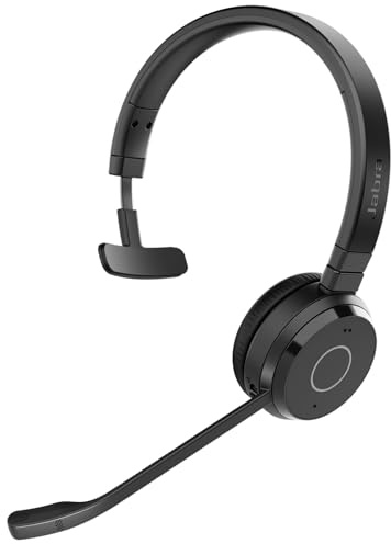 Jabra Evolve 65 TE (Third Edition) Wireless Single-Ear Headphones - Noise-Canceling Mic, 16 hr Battery Life, Dual Connectivity, MS Teams Certified, Supports Other Platforms, Black