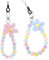 2 pièces téléphone portable, chaîne courte, joli pendentif pour téléphone, porte-clés, accessoire de charme de téléphone, pour Femmes et Filles