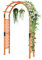 HOMASIS Arco da Giardino in Legno, Arco per Piante Rampicanti, Supporto da Giardino per Feste, Matrimoniali, Traliccio per Rampicanti, Rose, 132 x 45,5 x 235 cm, Arancione