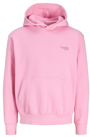 JACK & JONES Sweat Hood Jjroar Sudadera con Capucha, Prism Rosa, L para Hombre