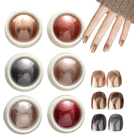 Conjunto De Polvo De Uñas Cromadas - Polvo Cromado Brillante, Acabado De Perlas Brillantes | Paquete De Accesorios De Uñas De Gel, Donuts Glaseado Look De Uñas, Decoración De Manicura De Bricol