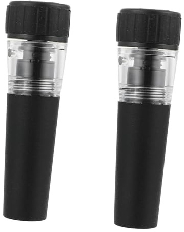 EXHUMKY Tapón para Vino Profesional De Silicona 2 Piezas Bomba De Vacío Integrada, Compatible Botellas Estándar, Sellado Hermético, Preservación Prolongada, Adecuado para Vino y Bebidas