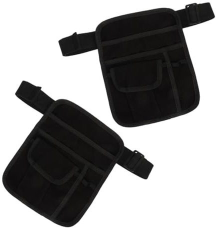 AKOOSY 2 pièces Sac Banane Serveur avec Poches Ceinture Ajustable pour Restaurant et Facile à Nettoyer Poche Porte-monnaie Ergonomique pour Serveurs et Serveuses