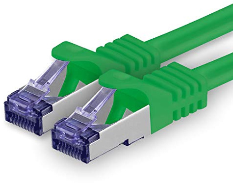 1aTTack.de Câble Réseau CAT7 CAT 7 10 Gigabit - 1x 20m - RJ45 Ethernet LAN DSL Routeur Modem - Vert