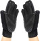 Merauno® Fellpflegehandschuh Tierhaarentferner Bürste Massage Fellpflege Grooming Glove Hund Katze Massageffekt & Deckhaarschutz (Schwarz, 2 Handschuhe (EIN Paar))
