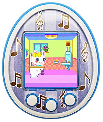 KERDEJAR Mini Jouets Électroniques pour Animaux de Compagnie 8 en 1 Virtuel Cyber USB Chargement Micro Chat pour Enfants Adultes Cadeau Bleu