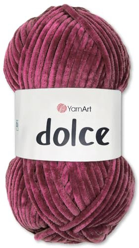 Frida's Wollhaus YarnArt 100 g Dolce Chenille Wolle Garn Stricken Häkeln Amigurumi 64 Farben (766 | Orchidee)