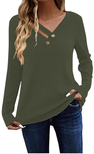 Top Donna Curvy Maglietta Elegante Camicia Manica Lunga Scollo a V Blusa Taglie Forti Tinta Unita Stampa Maglie Morbida Moda Magliette Maglia Casual Cerimonia Top Y2k Primavera Autunno Inverno