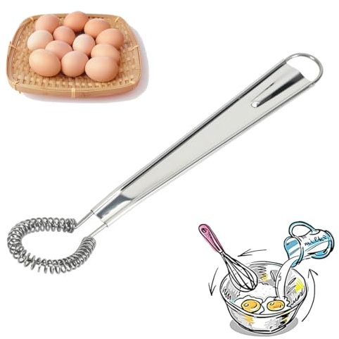 OUDQFCJ Frusta da Cucina in Acciaio Inossidabile con Impugnatura Stabile e Comoda, Frusta per Mescolare, Sbattere, Montare e Frullare