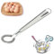 OUDQFCJ Batidor de varillas de acero inoxidable con mango cómodo y estable, batidor manual de cocina para mezclar, batir, espumar y remover