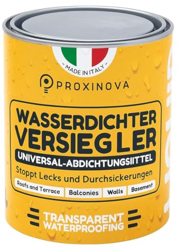 Proxinova Waterproof Sealant – Transparent, Weatherproof Seal for Roofs, Terraces, Bathrooms & Basements – Multi-Surface Adhesion, Fast-Drying, Long-Lasting Protection