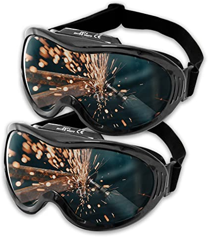 KwikSafety - Charlotte, NC - PIT VIPER 2 PACK ANSI Industrial [ANTI-FOG, ANTI-SCRATCH, Snug FIT] Welding Goggles Shade 5 Ventilation Infrared Welding Torch Flame Cutting Gas Oxy-Acetylene/Black