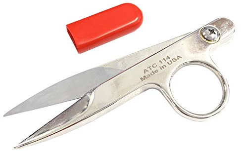 4.5 inch High End Thread Nipper- 100% Made in USA - Professional Series with red rubber safety cap - for Sewing, Tailoring