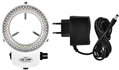 SEAFRONT 144 4,5 W LED-Ring, verstellbar, für Mikroskop, Kamera, Helligkeit verstellbar, mehr als 18000 Lux (EU-Stecker, weiß)