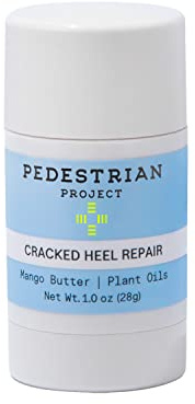 Pedestrian Project Cracked Heel Repair Foot Care Balm, Smooths & Fills Cracks & Rough Skin with Healing Shea & Mango Butters, Vegan, Cruelty Free, 1 oz