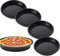 SUpoetry 4 Teglia per Pizza, T-eglia P-izza Rotonda 18 cm, Teg-lia per Quiche, Teg-lia per P-izza in Acciaio al Carbonio Rivestita, set Teglia per P-izza con Rivestimento Antiaderente per Pizza