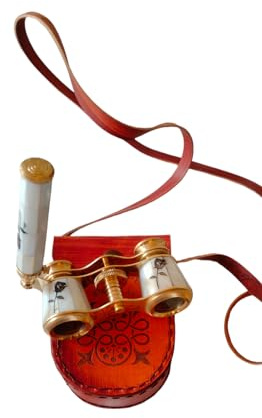 Opera Glasses Binoculars Mother of Pearl Vintage Style Opera Glasses Binoculars with 3X Magnification and Clear Optics for Adults Womens, in Musical Concert || Haloween || Christmas Day