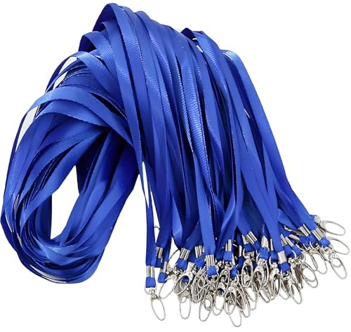 Fangehong 50 Stück Schlüsselbänder, Umhängebänder Hals, Abzeichen Lanyards mit Drehbarem Metallclip, Nackenband Schlüsselband für Student Besucher, Bulk Lanyards für Abzeichen ID-Karten Schlüssel