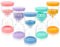 TNEDFOD 5 pcs Sablier Coffret, Sabliers Colorés pour Enfants, Min en Verre, 3/5/10/15/30 Minutes, Sabliers de Couleur Macaron pour l'apprentissage, le Timing de jeu, la Décoration du Bureau à Domicile
