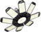 Plafoniera LED Garage 210W - 21000LM 6500K Super Luminosa Plafoniere LED a Soffitto Garage con 8+1 Pannelli Regolabili, E27/E26 Lampada Garage per Magazzini, Scantinati, Ripostigli, Officina