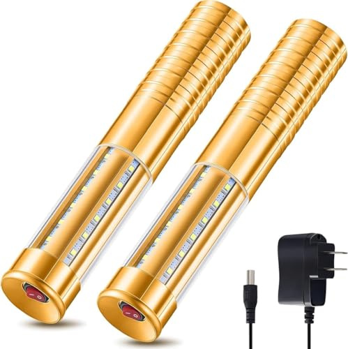 Lot de 2 lampes LED stroboscopiques réutilisables rechargeables pour bar, club, anniversaire, mariage, fête
