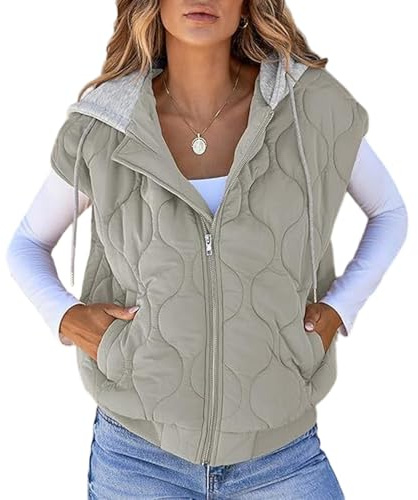 Gilets Femme， Chaud， Veste sans Manche ， Duvet， Doudoune Duvet， Blouson， Pull Manches ， Tres， Blouson sans Manche Femme， Chic， Doudoune S