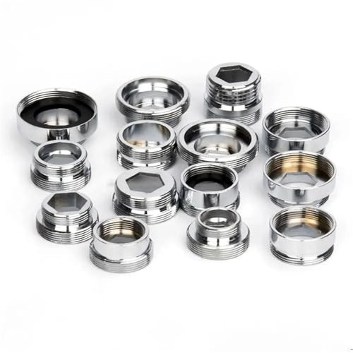 Köksblandare Adapter Set 18/20/22/24mm Till 22mm Med Bricka Metall Hane Hona Sparande Kran Samlare Anslutning Badrumstillbehör(20-22mm-InsideThread)
