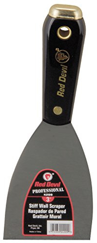 Red Devil 4209 3 Stiff Wall Scraper , Black , 3 Inch