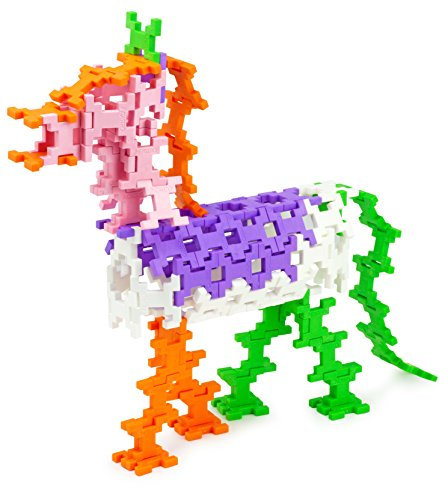 Incastro Colors Pink Maxi 100 pezzi Mattoncino di costruzione Gioco per tutta la famiglia 12 costruzioni educativo Ideato e prodotto Italia Diversi livelli di difficoltà Rosa verde arancione bianco