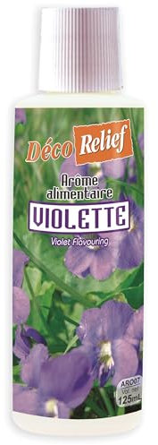 Déco Relief - Arôme Liquide Violette 125 ml - Arôme Alimentaire Pâtisserie & Yaourtière - Pour Gâteaux, Pâtisseries, Yaourts - Arôme Concentré - ARO07.
