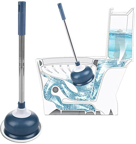 AUMUA Professionelle Pömpel - Abflussreiniger Pumpe - Saugglocke - Pümpel Abfluss Drain Cleaner Plunger für Toilette, Badewanne, Dusche, Wanne