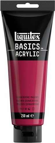 Liquitex 88700212 Basics Acrylic Paint, Quinacridone Magenta, 250 ml Tube