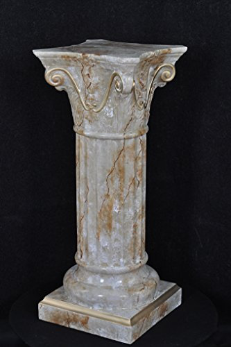 Cinar Colonne décorative style méandre - 83 cm - Colonne décorative grecque antique rétro - Colonne rococo baroque - Peint à la main