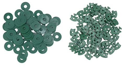 Kuuleyn 100PCS Greenhouse Twist Clips,Plastic Shading Fixing Clips with Washers,Plastic Greenhouse Fixing Clips for Greenhouse Insulation Bubble Netting Wrap