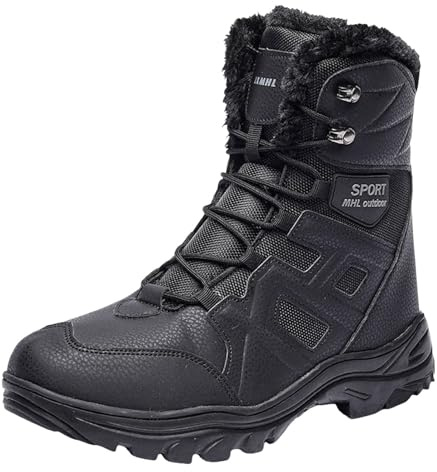 Stivali Antinfortunistica Uomo, Lacci Comode Scarpe Impermeabili Scarponi Montagna Lavoro Barefoot Scarpe Trekking Scarpe Antinfortunistiche Impermeabili Alte Scarpe Invernali Stivali