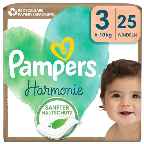 Pampers Harmonie Baby Windeln Größe 3, 25 Windeln, 6kg-10kg