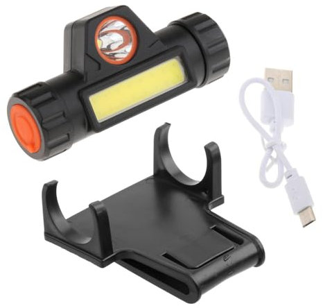 Colcolo Faro para casco de soldadura, linterna con soporte, luz de trabajo recargable, luz fuerte, vista panorámica, soporte para cabeza multifuncional