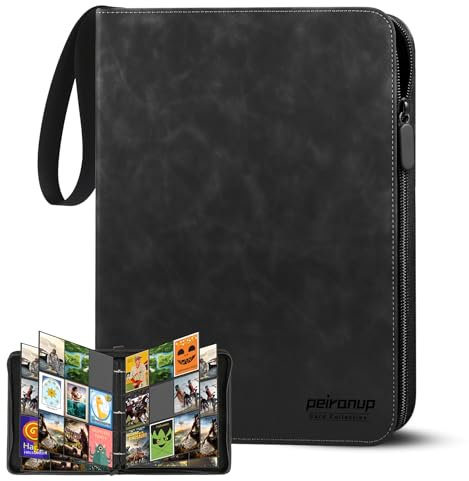 Sammelkarten Album, 540 Karten Sammalbum, 9 Taschen Toploader Binder Karten Album Tragbar Wasserdicht PU Karten Halter, Sammelkartenalben Groß für MTG Karten Ninjago, Sportkarten 30 Pcs Seite