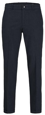 JACK & JONES Jpstace Henry Chino Sn - Pantalones de Zanahoria para Hombre, Azul Marino, 31W / 32L