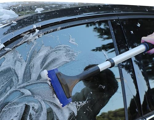 Folding Shovel | Car Folding Snow Shovel | Retractable Thick Sponge Handle Snow Shovel for Defrost Truck Car