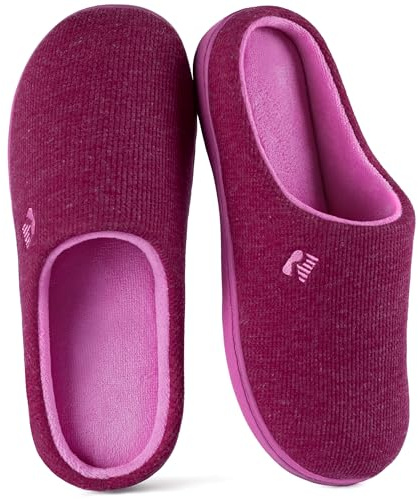 RockDove Original tvåfärgad minnesskum toffel för kvinnor, Rosenkarmin, 40.5/42 EU