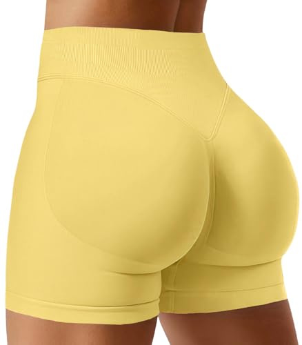 WEISANGMI Gym Shorts for Women Seamless Scrunch Butt Lifting Yoga Shorts Booty Workout Shorts 4.5 Tummy Control Cycling Short
