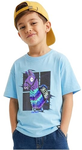 Pokemon | Minecraft | Fortnite T-Shirt Garcon 7 Ans à 15 Ans, Col Rond et Manches Courtes Confort T Shirt, Ete Idee Cadeau