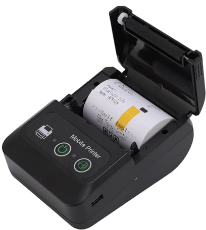 Pongnas 58MM Label Printer Inkless Thermal Printer Portable Wireless Bluetooth with High Speed Printing for IOS, Android, Windows