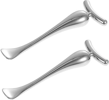 SAFIGLE 2pcs Zinc Alloy Eye Sticks Face Rollers for Women Wrinkle Massager Tool Beauty Spatulas for Cream Portable Eye Care Tools