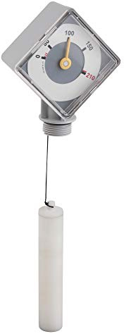 GROZ 55-Gallon Drum Level Indicator for Stationary Oil & Fuel Tanks, 3/4 Thread Fits Standard Bung, Chemical-Resistant Gauge with 0-55 Gal Display (48003)
